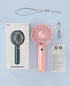 Portable Mini Fan, HandHeld Small Personal Battery Operated Fan Quiet usb Rechargeable 3 Speed makeup Lash Fan for Outside Travel Patios Indoor Sh...