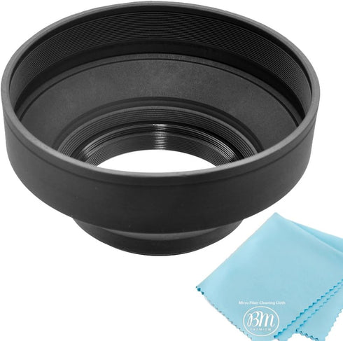 55mm Soft Rubber Lens Hood for Sony Alpha a7, Alpha a7 II, Alpha a7 III Camera with 28-70mm Lens, a6600 Camera with 18-135mm Lens...