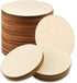 25 Pcs 4 Inch Wood Circles, Unfinished Wood Circles Round Disc Cutouts, 1/9 Inch Blank Round Wooden Circles for DIY Crafts, Painting, Staining, Co...
