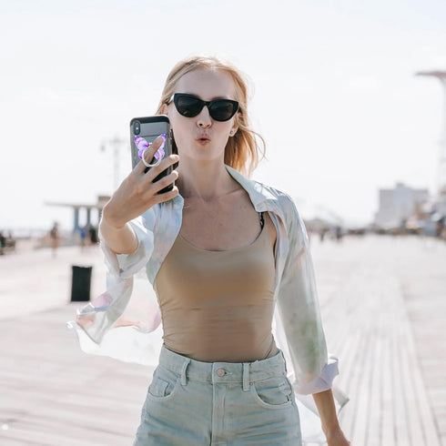3PCS Phone Ring Grip, Cute Butterfly Phone Ring Stand Phone Hand Grip Holder 360°Rotation Finger Kickstand with Metal Knob Loop for All Smartphone...