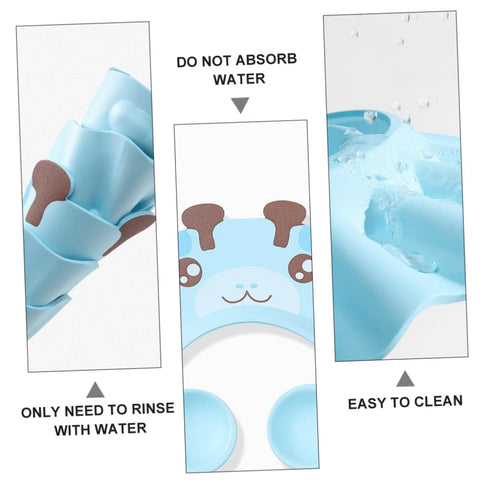 2pcs shower cap baby bath visor hair wash visor Toddler bath cap baby shower bath cap kids hair washing hat silicone shampoo cap baby shampoo viso...