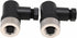 Eonvic M12 4 Pin Female Connector, 12mm A Code Right Angle Industrial Circular Connector, Unshiled Field Assembly Wireable Sensor IP67 250V 4A AC/...