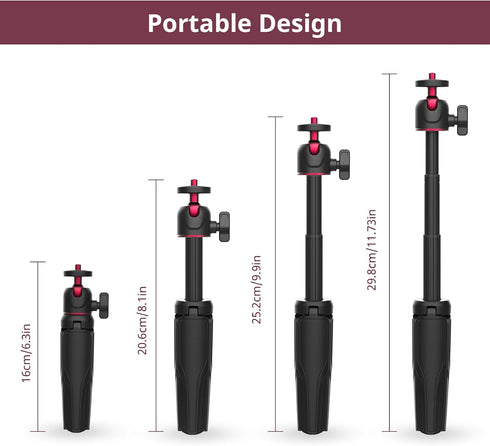 Eicaus Mini Selfie Stick Tripod for iPhone, Small Camera Tripod with Remote and Adapters for Gopro Hero 10 9 8 7 6 5 DJI Osmo Action AKASO, Portab...