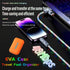 4 in 1 USB Charging Cable 2 Pack 3.3ft Light up USB-C Cable Multicolored RGB Starlights USB C to C Cable with EVA Case LED USB A to USB C Cable,fo...