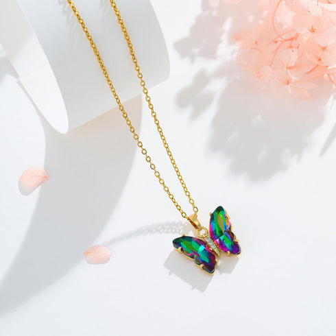 Butterfly Necklaces For Women Trendy 18k Gold Plated Butterfly Pendent, Moon Planet, Bee, Swan,Teardrop, Dolphin, Heart,Angel Pendant Gifts For Wo...