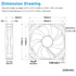 GDSTIME Dual Ball Bearings 120mm x 120mm x 25mm 5 inch 12v Brushless DC Cooling Exhaust Fan, For Desktop...