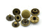 120 Sets 10mm Metal Snap Fasteners Press Stud Rounded Sewing Rivet Buttons Clothing Leather Craft DIY Poppers Bronze...