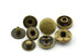 120 Sets 10mm Metal Snap Fasteners Press Stud Rounded Sewing Rivet Buttons Clothing Leather Craft DIY Poppers Bronze...