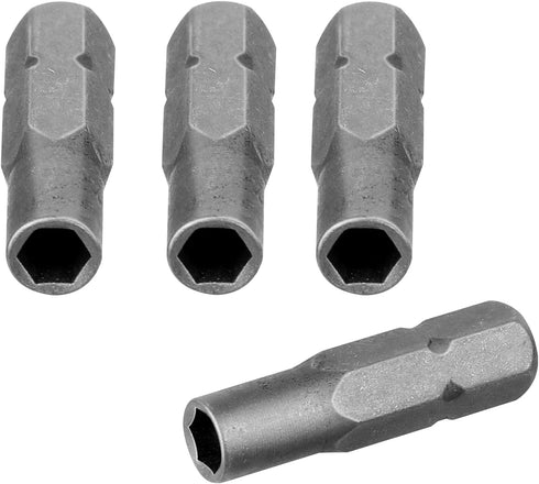 4 pack Screw Driver Bit Adapter, 6.35mm 1/4" Insert Bit adapter 4mm Screwdriver Micro Bit Holder Magnetic Hex Socket Shank Screwdriver Bit Adapter...