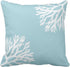 Emvency Throw Pillow Cover Hue Sea Coral Silhouettes Coastal Beach Light Blue Ocean Starfish Shell Decorative Pillow Case Home Decor Square 20 x 2...