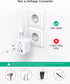 European Travel Plug Adapter, 2 Pack Foldable International Power Plug Adapter with 2 AC Outlets 3 USB Charging Ports(2 USB C), Type C Plug Adapte...