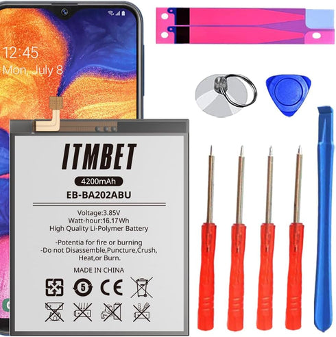 Battery for Samsung Galaxy A10e, 4200mAh Upgraded 2024 New 0 Cycle Battery Replacement for A102U SM-A102U/A20e SM-A202F/DS/A20e Dual SIM SM-A202F,...