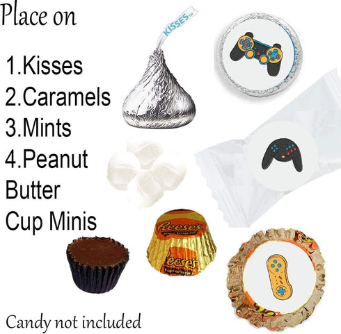 MAGJUCHE Video Game Candy Stickers, Game Over Birthday Party Sticker Labels for Favors, Decorations, Fit, 304 Count...