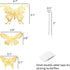 Dicunoy 296 PCS Flower Bouquet Pins, 3D Gold Butterfly Wall Decor for Wedding, 2 Inch Bouquet Corsage Diamond Head Pins for DIY Craft, Flower Arra...