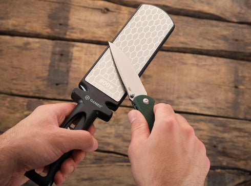 GANZO Firebird ProSharp Multifunctional Diamond Tungsten Steel Ceramic Sharpener - Double Sided Stone - Outdoor Field Knife Sharpener - Pointed To...