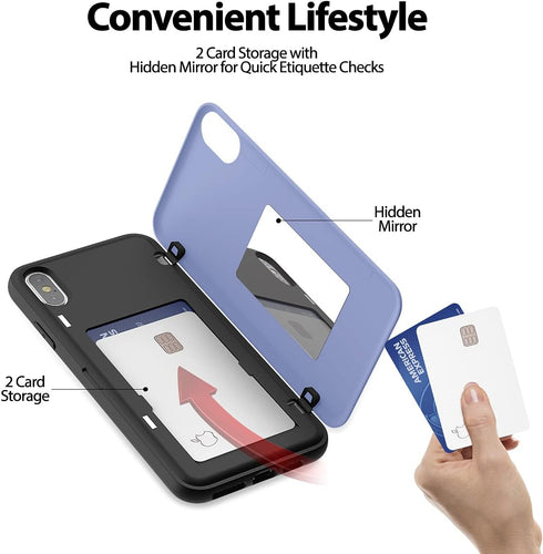 GOOSPERY Magnetic Secure Bumper Compatible with iPhone Xs Max Case, Card Holder Wallet Case, Easy Magnet Auto Closure Protective Dual Layer Protec...