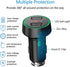 24W/4.8A Dual USB Car Charger, 12V to USB Outlet with Cigarette Lighter Voltage Meter LED/LCD Display Battery Low Voltage Warning (Black)......