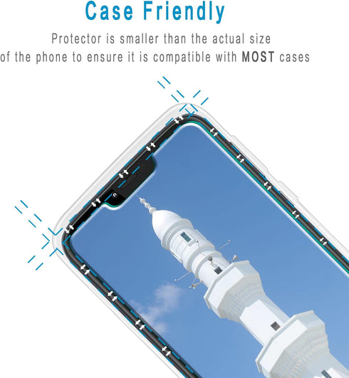 HPTech 2-Pack Screen Protector Compatible for Motorola Moto G7 Power, G7 Supra, G7 Optimo Maxx Tempered Glass, Anti Scratch, Bubble Free, Case Fri...
