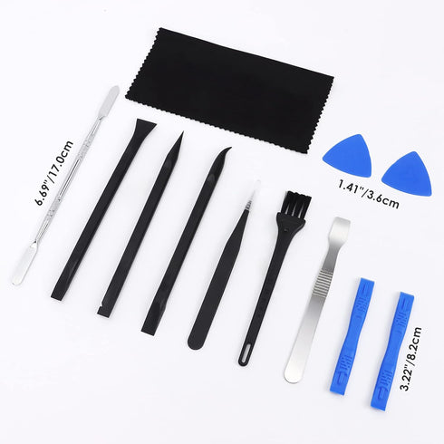 STREBITO Spudger Pry Tool Kit 12 Piece Opening Tool, Metal & Plastic Spudger Tool Kit, Prying Cleaning & Open Tool for iPhone, Laptop, iPad, Cell ...