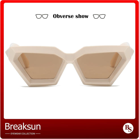 Thick Frame Cat Eye Sunglasses for Women Vintage Trendy Cateye Sun Glasses Retro Style Shades...
