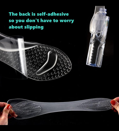 High Heel Inserts Gel Cushion Pads for Women, 3/4 Length Invisible Shoe Insoles with Arch Support, Pain Relief Anti-Slip Comfortable Metatarsal Pa...