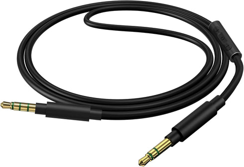 Geekria Audio Cable with Mic Compatible with ATH-M50xBT2/SR5, Pioneer SE-MS7BT Headphones Cable, 1/8" (3.5mm) to 3.5mm Replacement Stereo Cord wit...