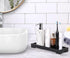 Luxspire Bathroom Vanity Tray, Resin Black Bathroom Tray Toilet Tank Tray, 11 x 4 inch Kitchen Sink Trays, Countertop Organizer for Candles Soap T...