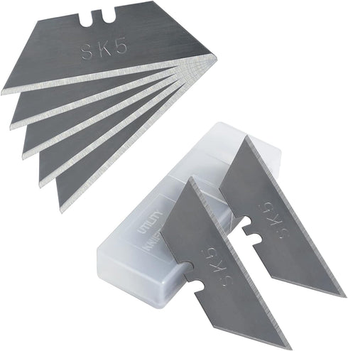 Box Cutter Blades 100 Pack Utility Knife Blades SK5 Steel Heavy Duty Razor Blades Replacement for with Storage Box for Roofing Cardboard Carpet Va...