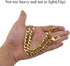 HAHIYO Purse Chain Strap 15.7 Inches Yellow Gold for Shoulder Cross Body Sling Handbag Clutch Replacement Comfortable Flat 0.4" Wide 2.4mm Extra T...