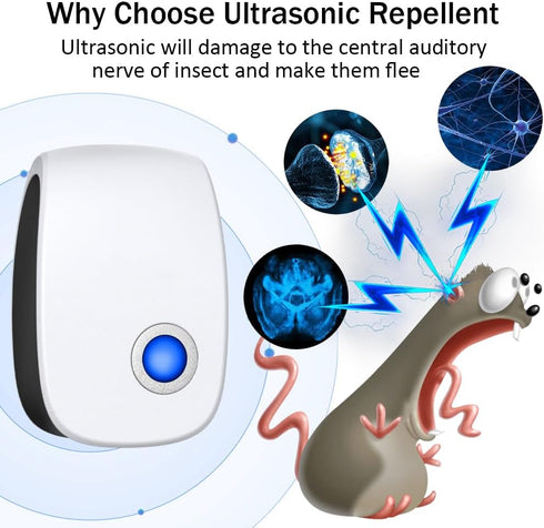 Ultrasonic Pest Control Repeller 6 Packs Electronic Plug in Indoor Sonic Repellent Pest Control for Cockroach Bugs Roaches Insects Mice Spiders Mo...