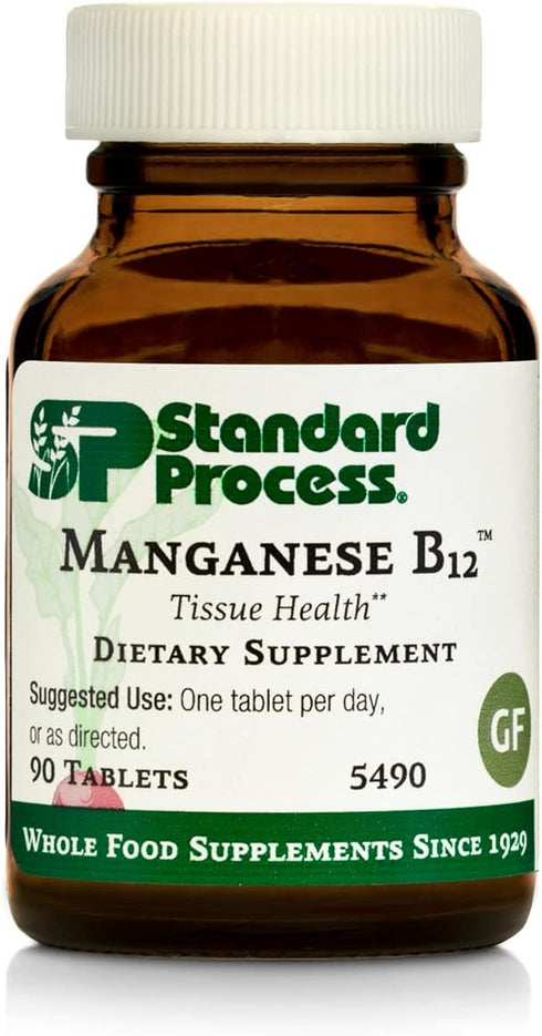 Standard Process Manganese B12 - Whole Food Hemoglobin and Antioxidant with Manganese, Organic Carrot, Maltodextrin, Copper, Organic Sweet Potato,...