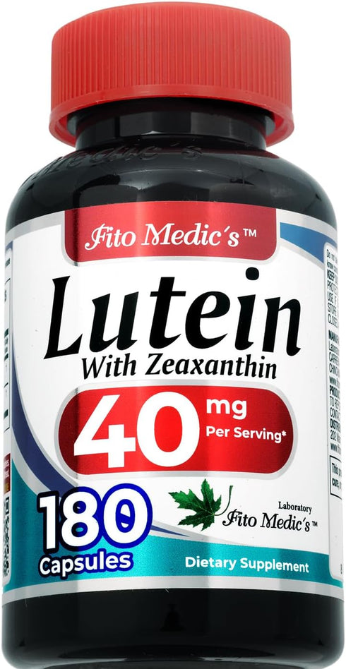 FITO MEDIC'S Lab | lutein |180 Capsules |40 mg| lutein 40mg | lutein and zeaxanthin supplements | concentrate extract | lutein 40 mg | lutein and ...