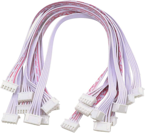 Xiaoyztan 10 Pcs JST XH Female Connector Flat Ribbon Cable, 12 Inches Length 2.54mm Pitch 5 Pin Female to Female...