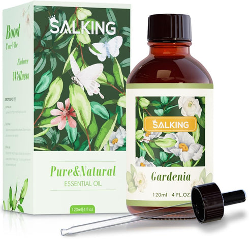 SALKING Gardenia Essential Oil, 120ml (4 Fl Oz) Premium Fragrance Oils for Diffuser, Candle Scents for Candle Making, Soap Making Supplies, Diffus...