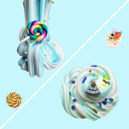15 Pack Dual Color Slime Toy - Butter Slime with Cake Charms Included,Super Soft & Non-Sticky,Educational Stress Relief Toy,Birthday Gifts for Gir...