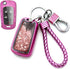 Quicksand Key Fob Cover Case Keychain for Chevy Chevrolet Buick GMC Terrain (Pink)...