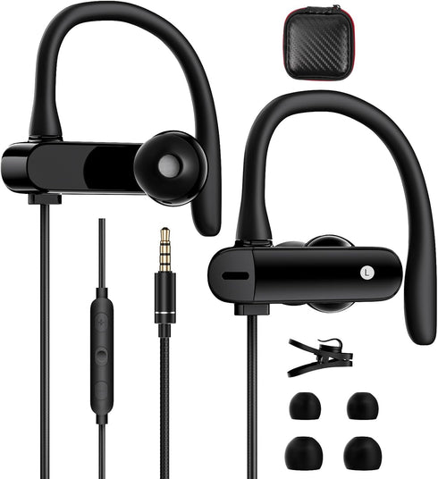 Wired Earbuds Over Ear Headphones for School Students with Microphone Noise Canceling 3.5mm Earphones in-Ear Headset for Tablets iPod iPad MP3 iPh...