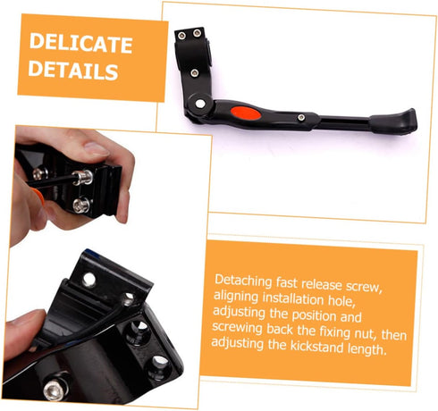 1 Set Bicycle Kickstand Nishiki Bike Support Bracket Bicycles Kick Stand Kids Bicycles Adjustable Bike Kickstand Bike Kick Stand Child Aluminum Al...