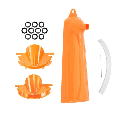 Primary Case Oil Fill Funnel Drip Free Oil Filter Funnel 10 Pack Oil Drain Plug O-Rings Set Fit for Harley Orange...