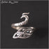 Helen de Lete Vintage Phoenix Wonder Bird 925 Sterling Silver Adjutable Ring for Women...