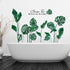 RW-1001 Removeable 3D Green Plants Wall Stickers DIY Fresh Leaf Home Wall Decoration Art Decor Wall Decal Peel and Stick Murals for Girls Kids Bab...