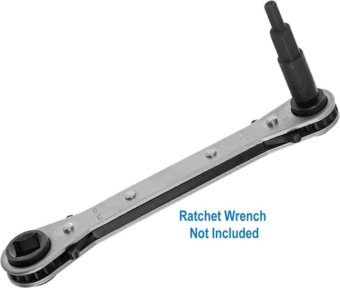 2-Piece Hexagon Key Adapters for HVAC, 1/4-Inch Square Wrench Opening, Carbon Steel, Alloy Steel...