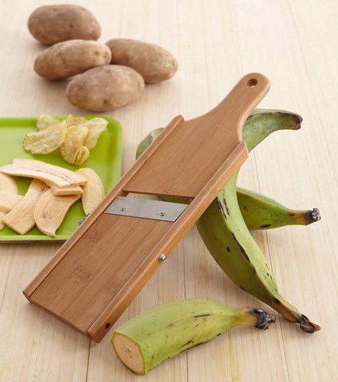 IMUSA USA Wood Plantain Slicer "Mariquitera", 13.8 x 4 x 1 inches...