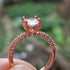 XIALV Rose Gold Plated Cubic Zirconia 2 Carats Oval Cut Ring Simulated Diamond CZ Wedding Engagement Ring for Women (US size 7)...
