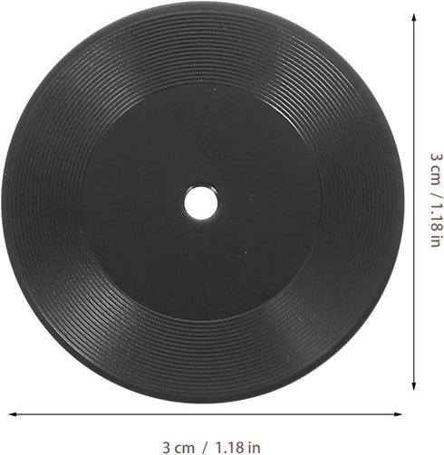 ABOOFAN 6pcs Dollhouse Miniature Records 1:12 Scale Mini Record Tiny Music Room Furniture Model Doll House Accessory for Micro Landscape Cake Topp...