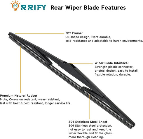 Rear Windshield Wiper Arm Blade Set 85241-AE010 EG21-67-421 for Toyota Sienna 2004-2010, for MAZDA CX7 2007-2012, for MAZDA CX9 2007-2015...
