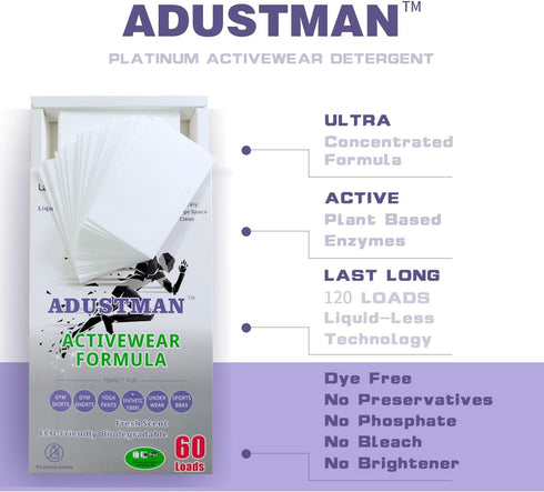 Laundry Detergent Sheets Active Wear Formula Breeze Fresh 120 loads 2 Pack Liquid-less Tech Earth-Friendly More Convenient Wash Laundry Liquid Pod...