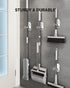 Plastic Broom Holder Wall Mount, White, 4 Count...