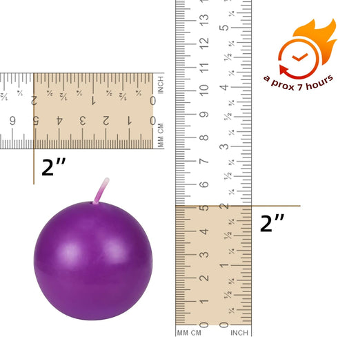 Zest Candle 12-Piece Ball Candles, 2-Inch, Purple...