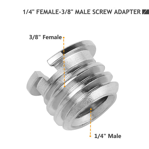 12 Pcs 1/4" 3/8" Camera Screws Adapter, Tripod Screw Adapter Converter Light Stand Adapter for DSLR Camera Tripod Mount, Shoulder Rig, Flash Light...